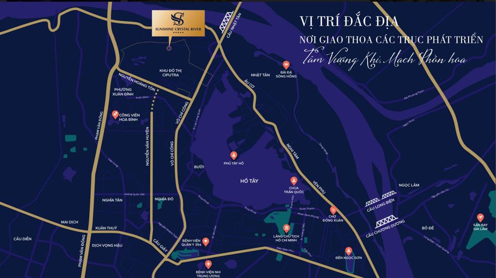 Vị trí chung cư Noble Crystal Tây Hồ Ciputra Hanoi ở đâu?
