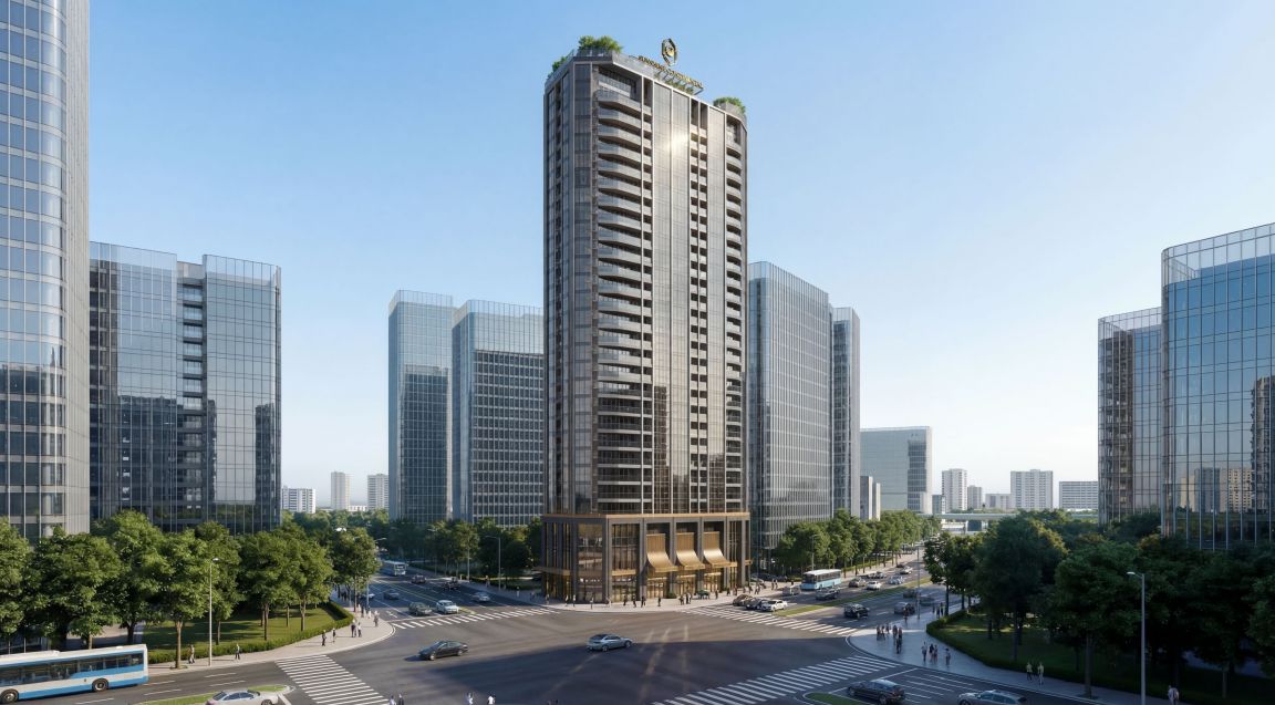 Thiết kế Sunshine Continental Trần Bình và ngôn ngữ kiến trúc phủ kính panorama đỉnh cao tại Mỹ Đình