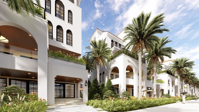 Biệt thự song lập Sunshine Wonder Villas cho thuê, căn góc DT 235m2 view bể bơi vô cực 1