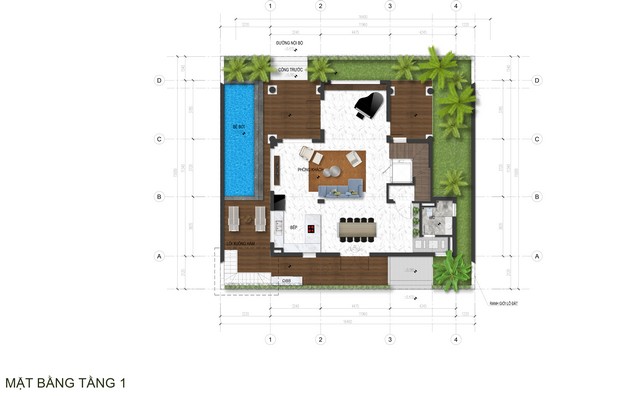 Cho thuê biệt thự đơn lập Sunshine Crystal River dãy DL01 view bể bơi, nội thất cao cấp 2