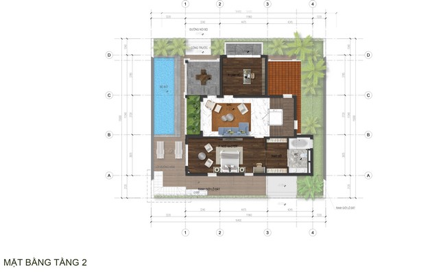 Cho thuê biệt thự đơn lập Sunshine Crystal River dãy DL01 view bể bơi, nội thất cao cấp 3