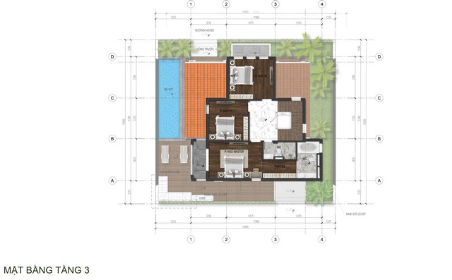 Cho thuê biệt thự đơn lập Sunshine Crystal River dãy DL01 view bể bơi, nội thất cao cấp 4