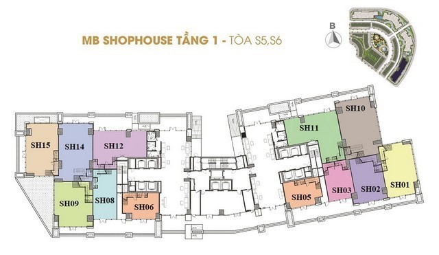 Mở bán căn shophouse khối đế tòa S5 S6 sunshine city ciputra, DT 202m2 giá gốc chủ đầu tư 1