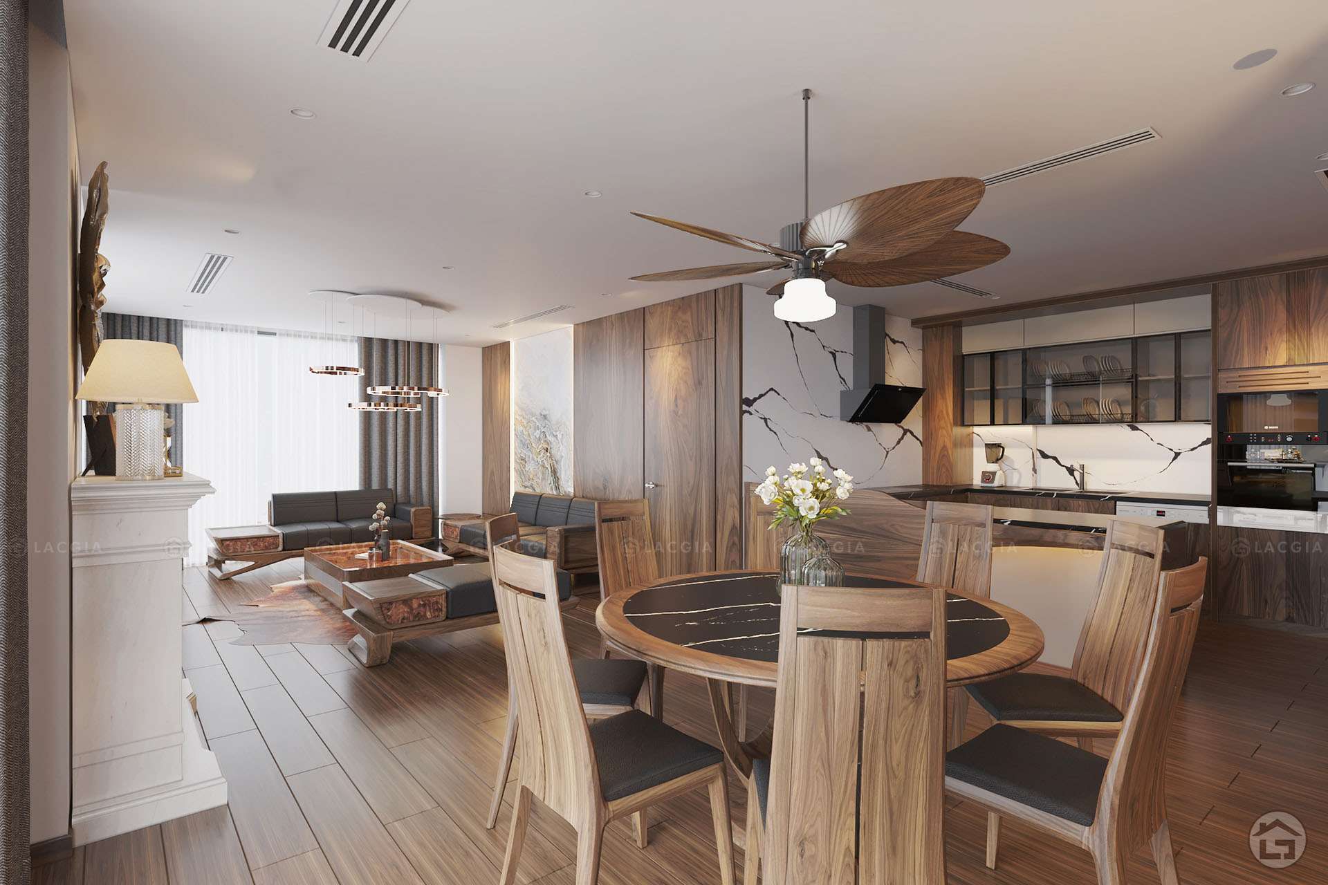 Bán căn hộ 2 phòng ngủ hướng Tây tầng thấp SKY 3, view nội khu tại Noble Crystal Tây Hồ