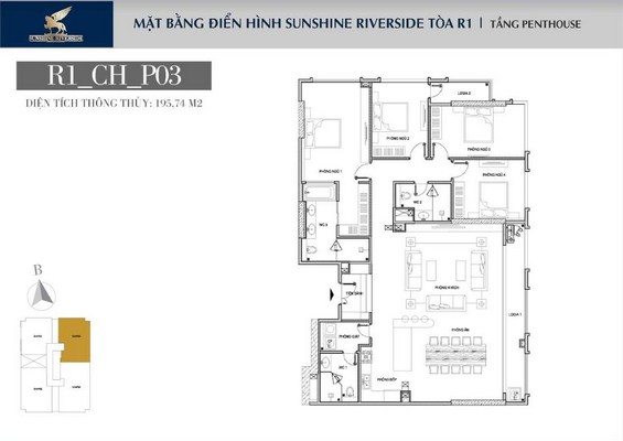 Chính chủ cần bán Penthouse R1, dự án Sunshine Riverside Ciputra, giá cạnh tranh nhất trên thị trường