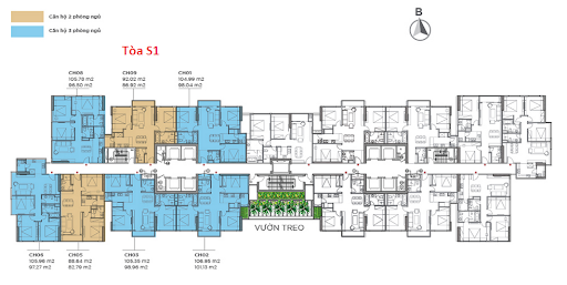 Mat bang toa s1 Sunshine City