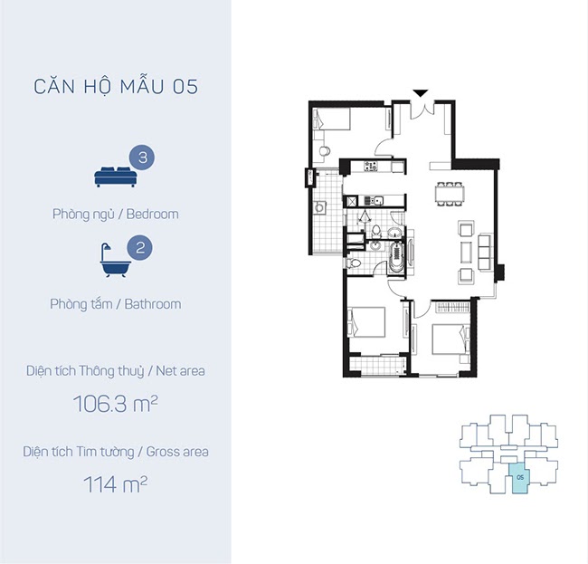 Mặt bằng thiết kế chung cư The Link 06