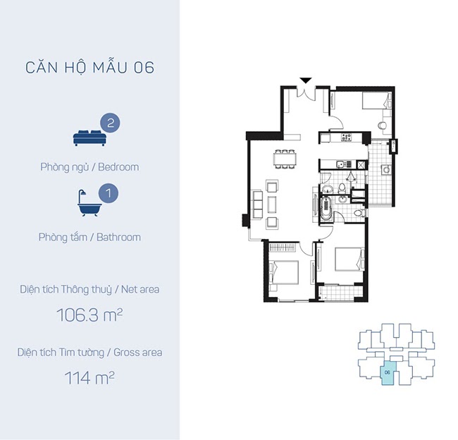 Mặt bằng thiết kế chung cư The Link 07