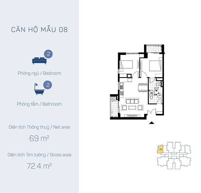 Mặt bằng thiết kế chung cư The Link 09