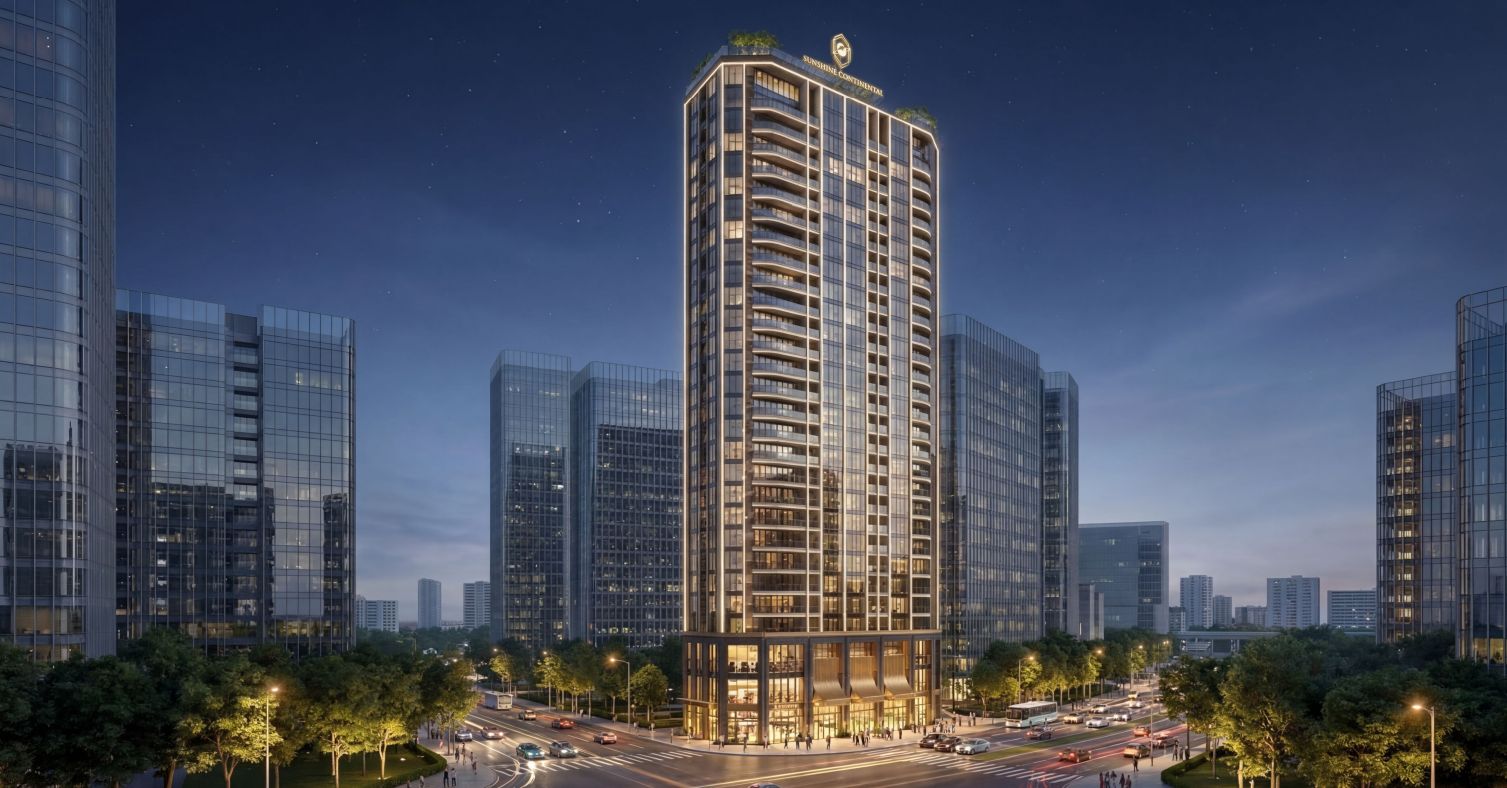 Tiến độ xây dựng Sunshine Continental Trần Bình và sự hình thành biểu tượng kính Low-E tại Mỹ Đình