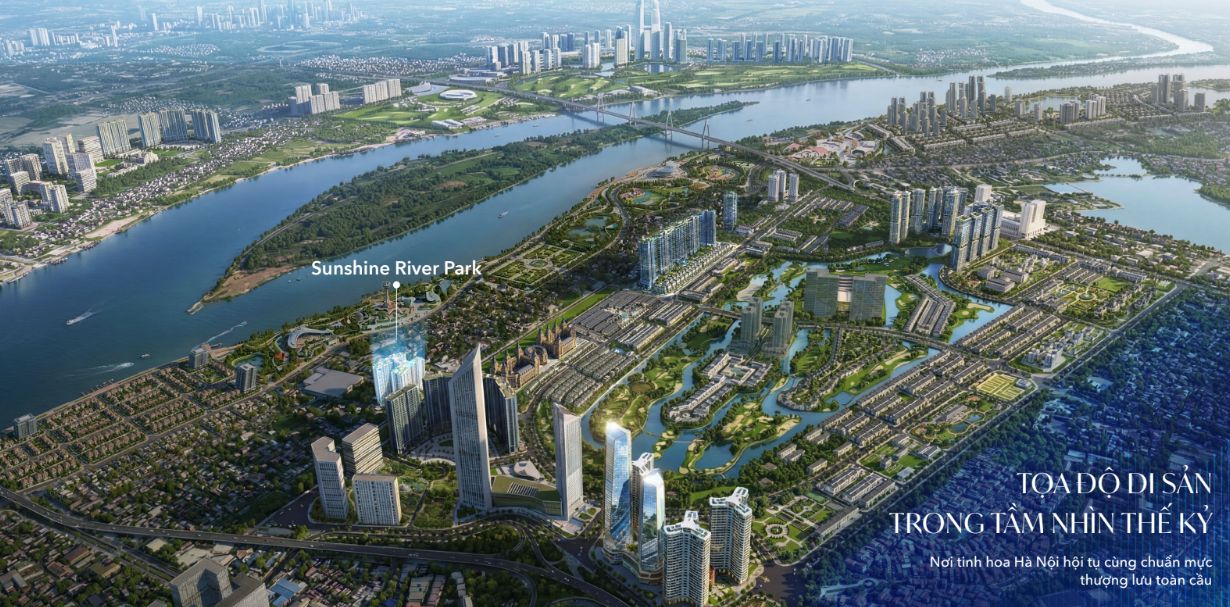 Vị trí Sunshine River Park và tọa độ sinh thái đắt giá ven dòng sông Hồng lịch sử