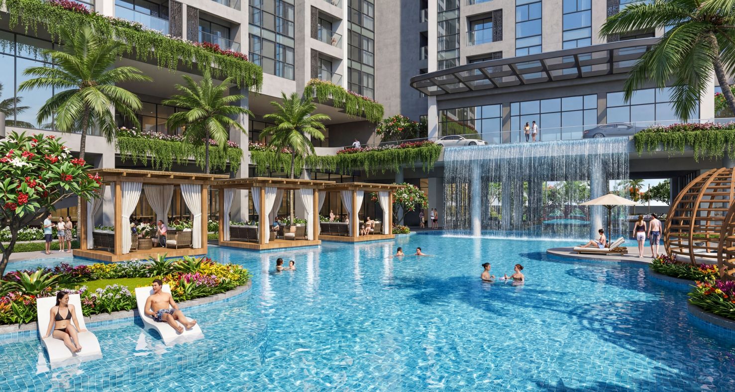 Tiện ích Sunshine River Park và đặc quyền sống nghỉ dưỡng thông minh bên dòng sông Hồng